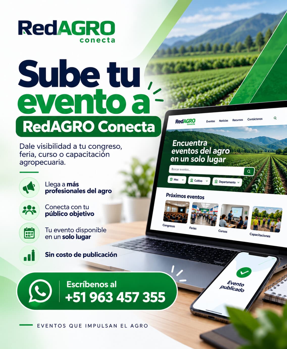 RedAGRO Conecta — Sube tu evento gratis
