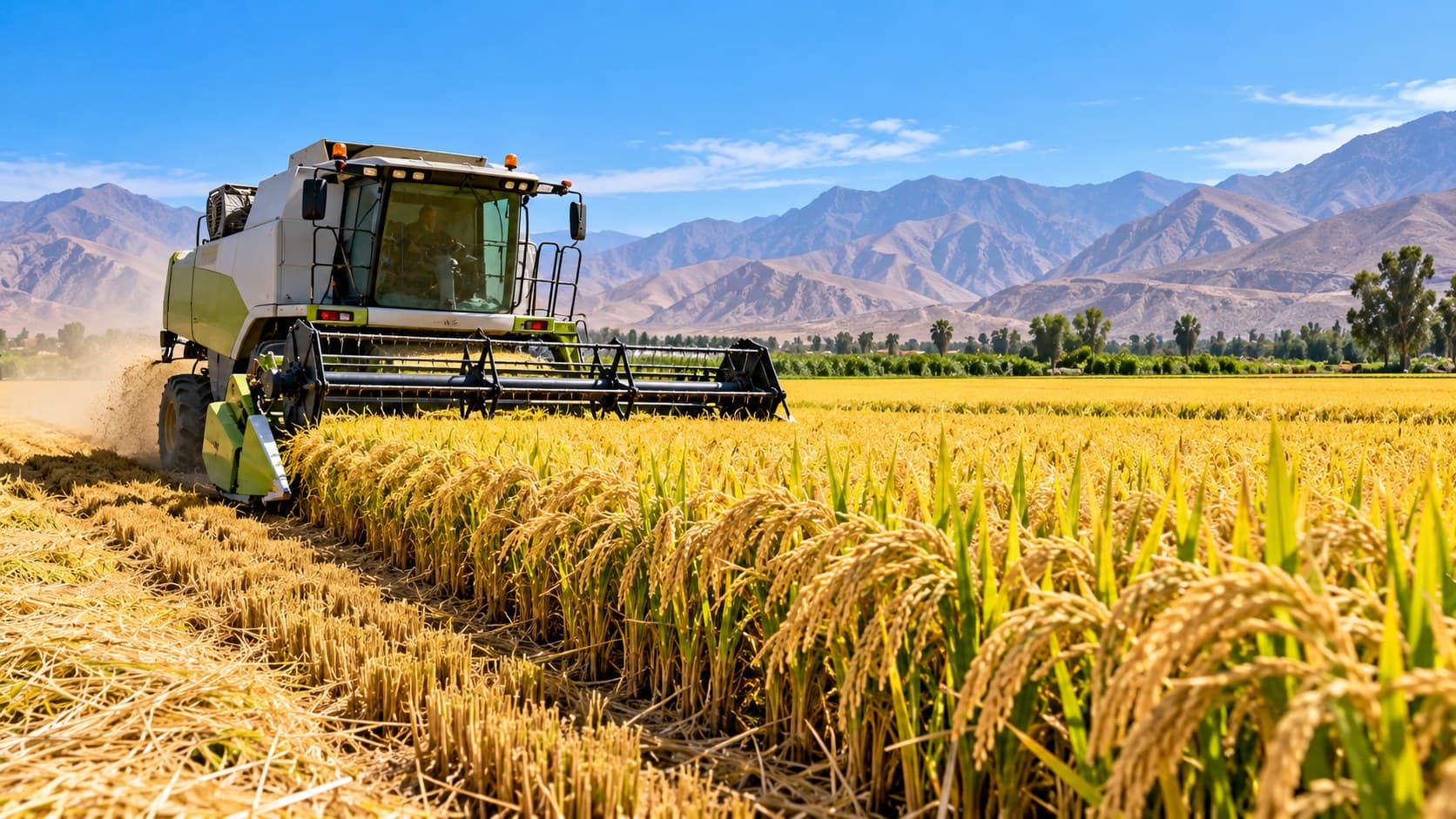Cosecha mecanizada de arroz alcanza 4.000 hectáreas en el Valle de Tambo