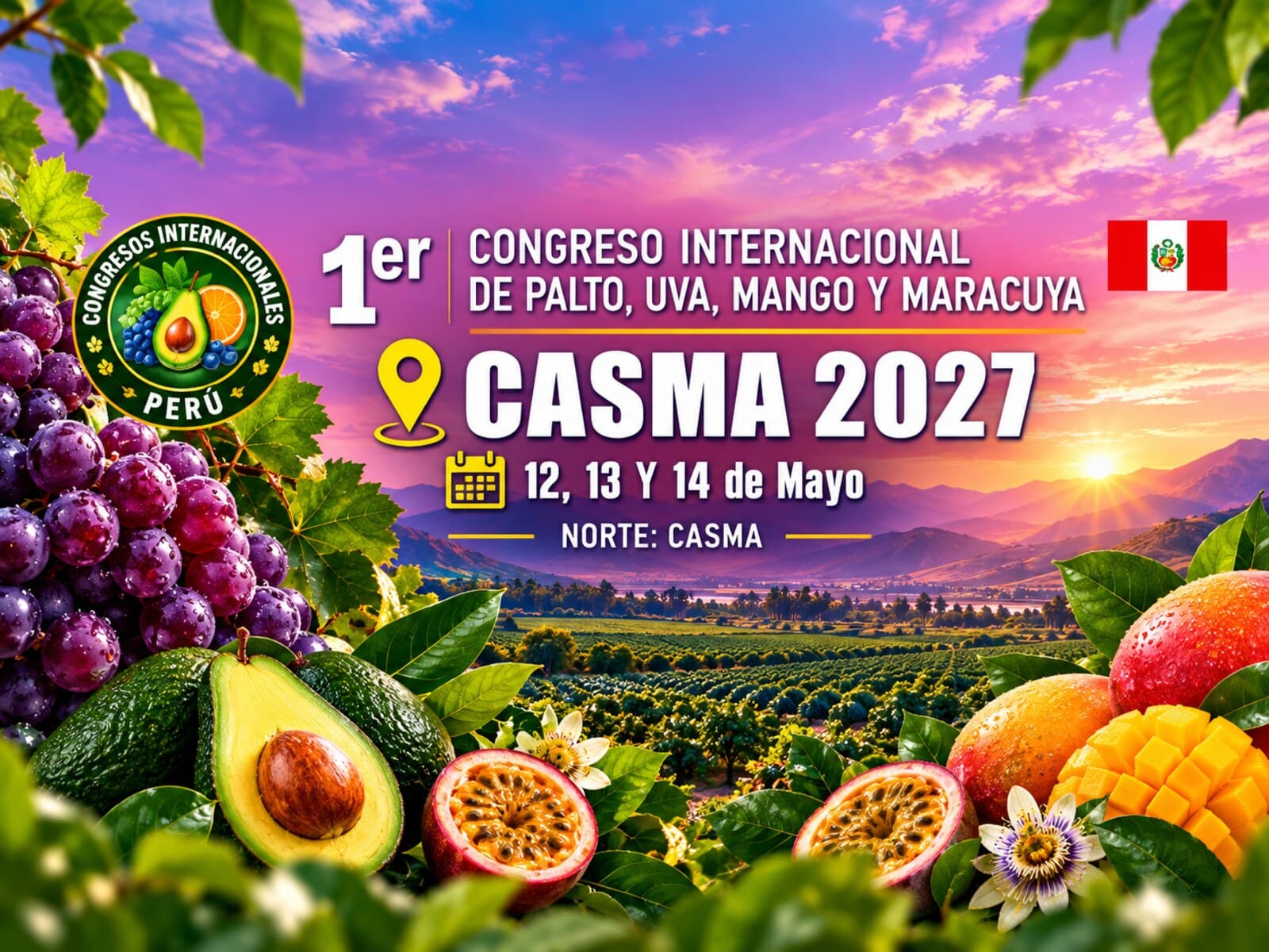 1er Congreso Internacional de Palto, Uva, Mango y Maracuyá - Casma 2027