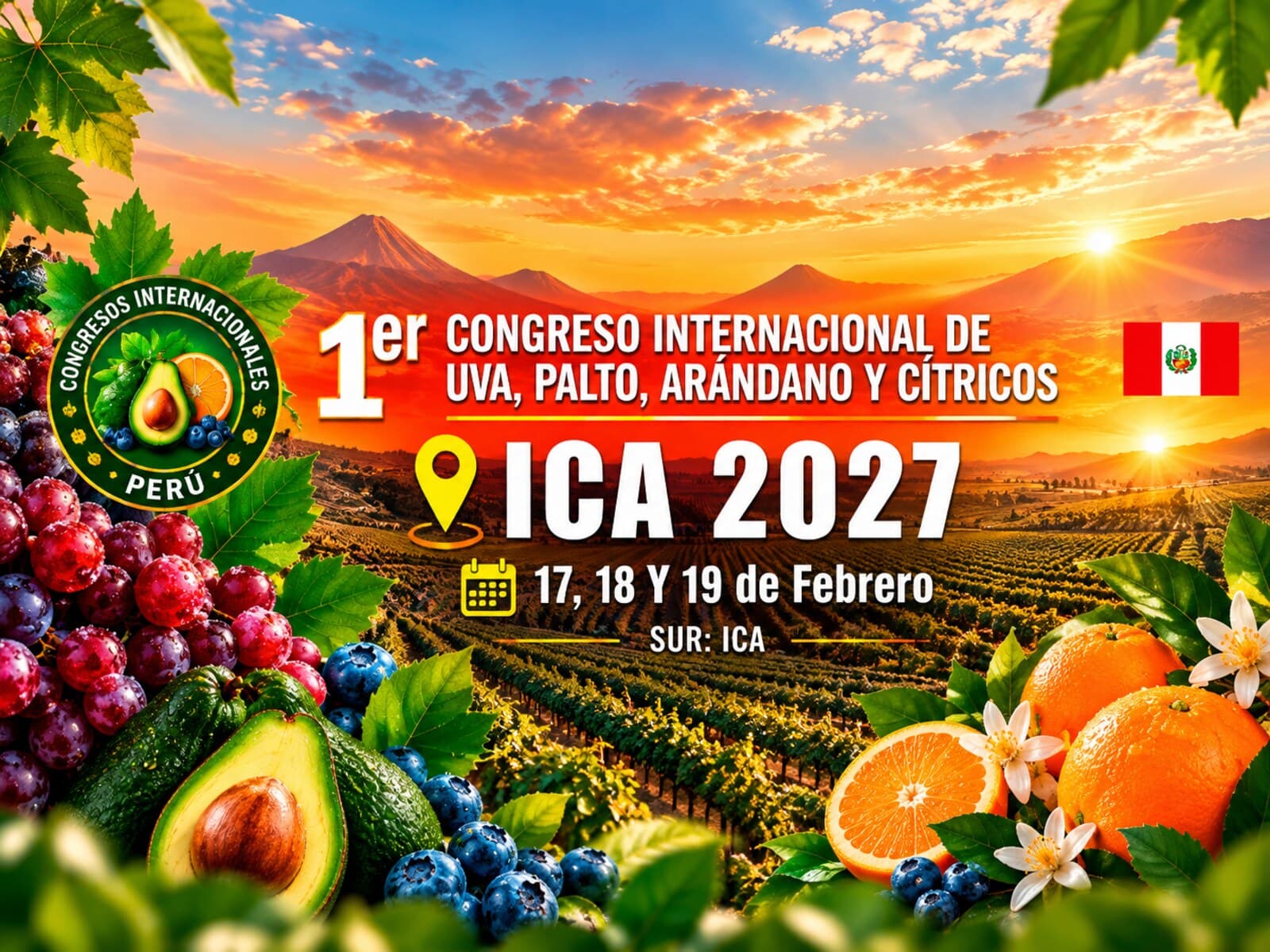 1er Congreso Internacional de Uva, Palto, Arándano y Cítricos - Ica 2027