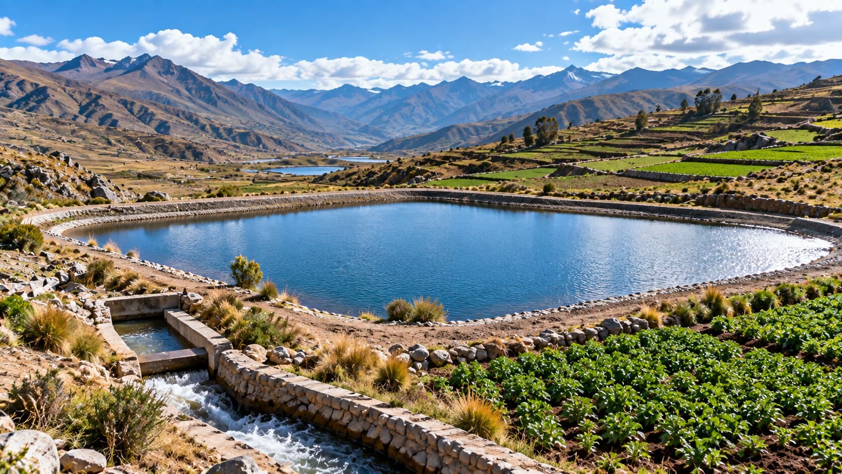 Obras de siembra y cosecha de agua generan 8.500 jornales en zonas altoandinas